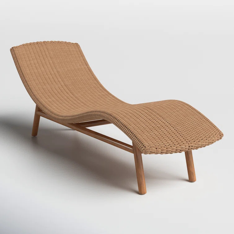Janine 24'' Outdoor Teak Chaise Lounge