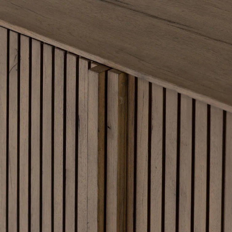 Leo 82'' Rustic Brown Oak Sideboard with Plinth Base