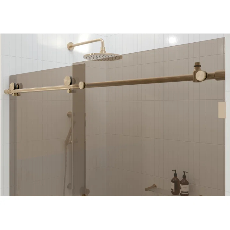 Equinox 56 - 60 in. x 78 in. Fully Frameless Tinted Sliding Shower Door