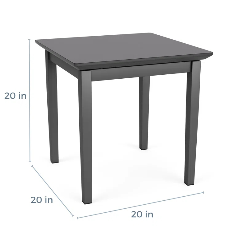 Lenox Steel Waiting Reception End Table Metal Frame 20x20" High Pressure Laminate Top