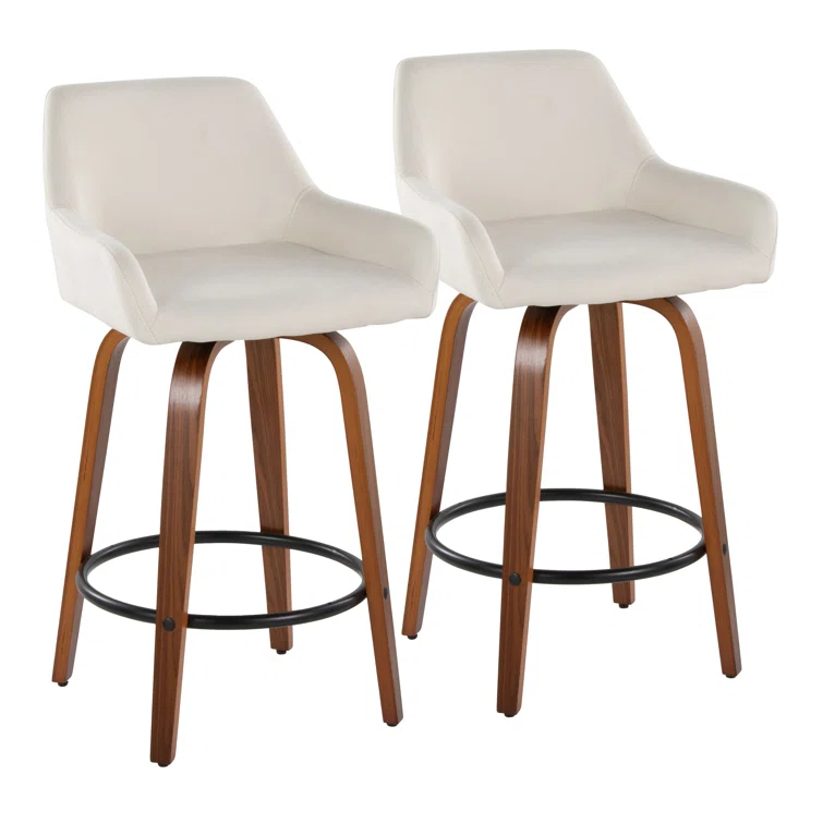 Swivel Upholstered Counter Stool