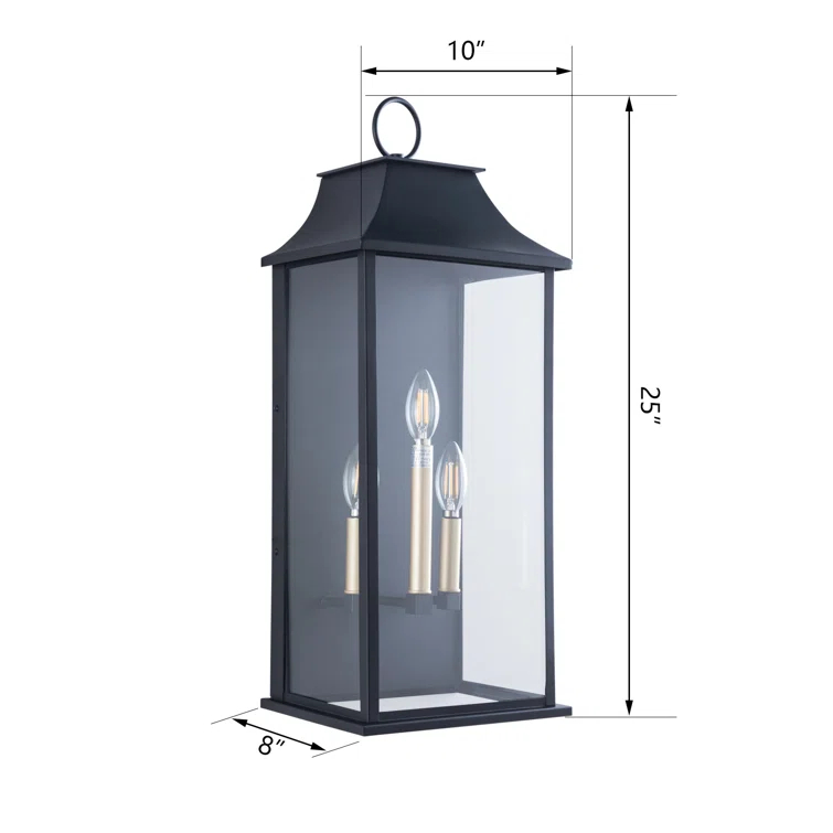 Witcher 3 - Light Glass Outdoor Wall Lantern with Dusk to Dawn