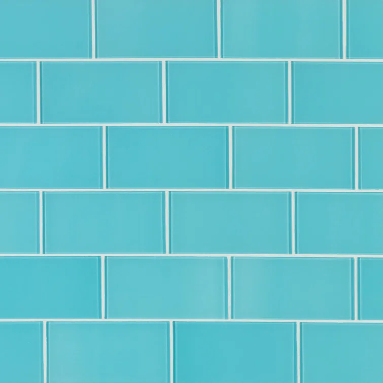 3'' W x 6'' L Glass Peel and Stick Subway Tile