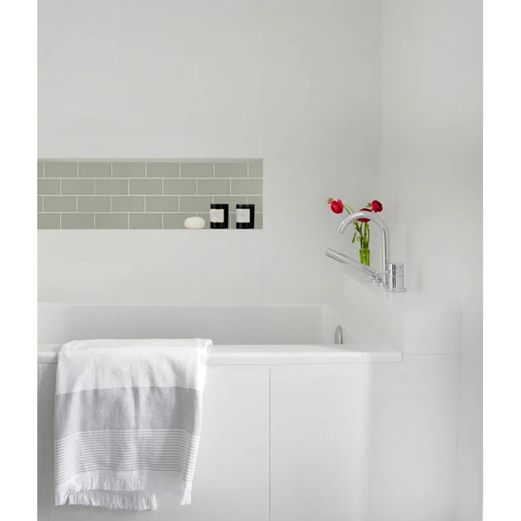 3'' W x 6'' L Glass Peel and Stick Subway Tile