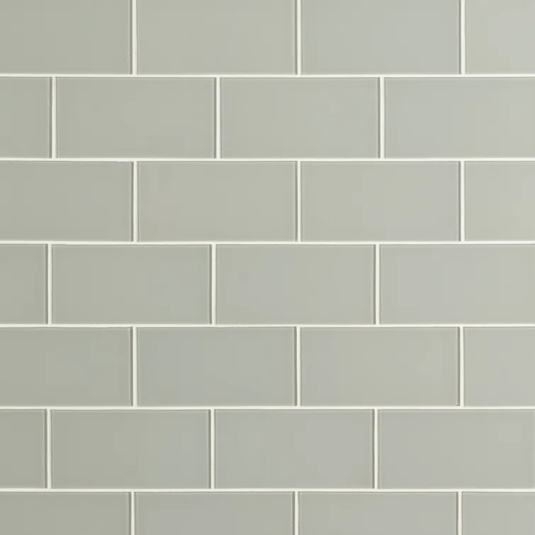 3'' W x 6'' L Glass Peel and Stick Subway Tile