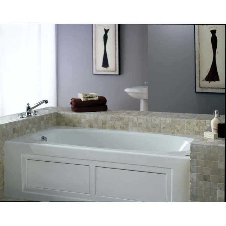 Amiga® 72" x 36" Drop In Whirlpool Acrylic Bathtub