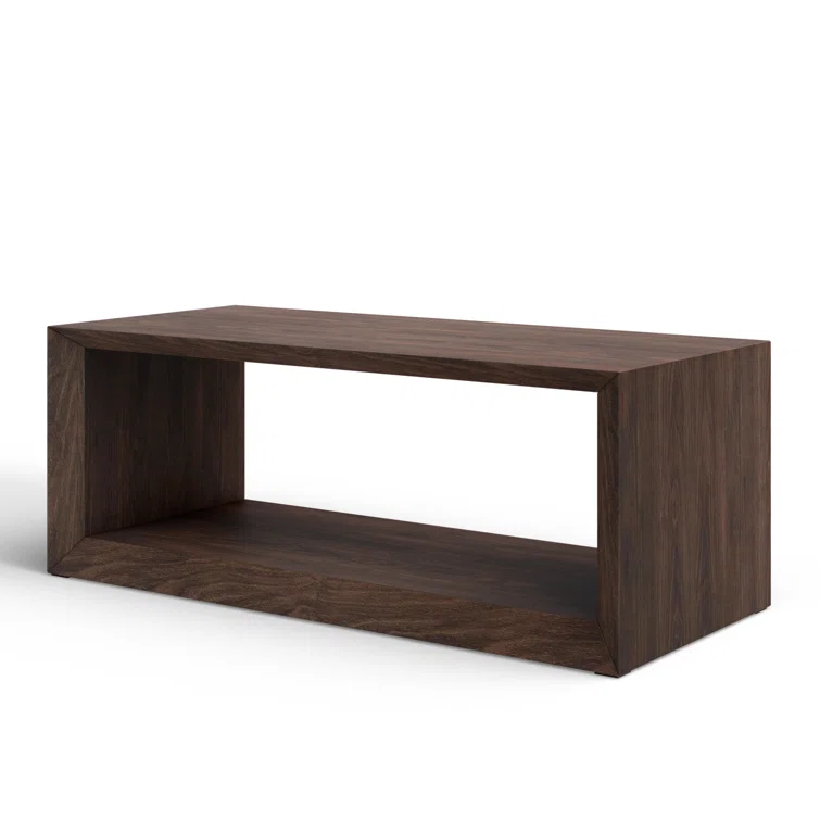Foxtrot Faux Wood Coffee Table With Shelf