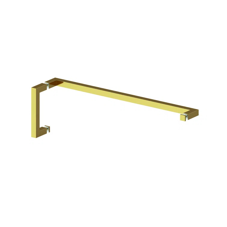 Umbra 64.75 in. x 78 in. Fully Frameless Wall Hinge Towel Bar Shower Door