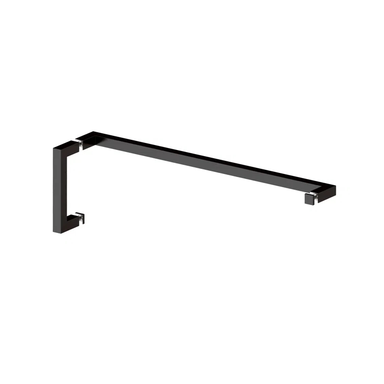 Umbra 51.5 in. x 78 in. Fully Frameless Wall Hinge Towel Bar Shower Door