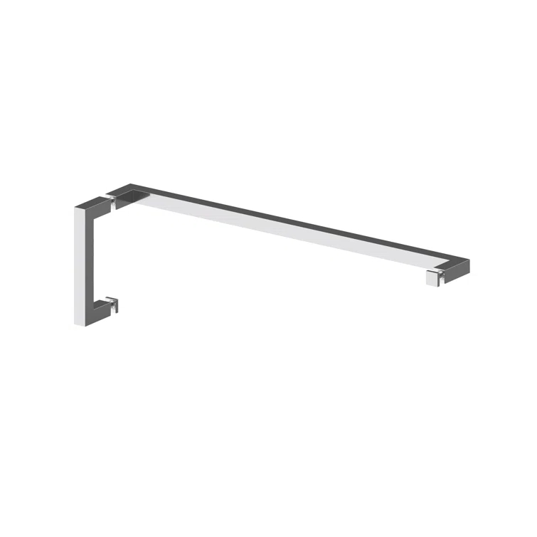 Umbra 39.75 in. x 78 in. Fully Frameless Wall Hinge Towel Bar Shower Door