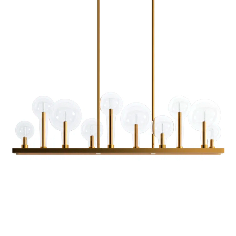 Hennig Linear Chandelier - Brass / 48"Dia
