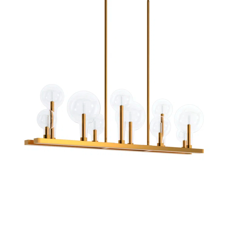 Hennig Linear Chandelier - Brass / 48"Dia