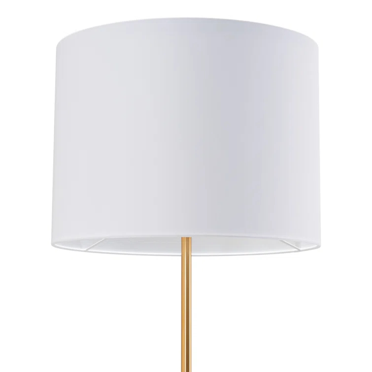 63.0'' White & Brass Traditional Floor Lamp