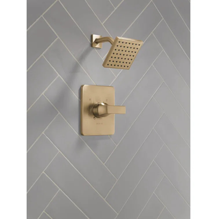 Velum Single-Function Shower Faucet Set, Valve Trim Kit, Shower Head and Handle Set