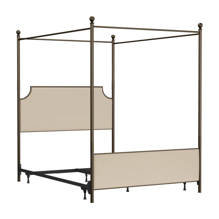 Aasif Upholstered Metal Canopy Bed
