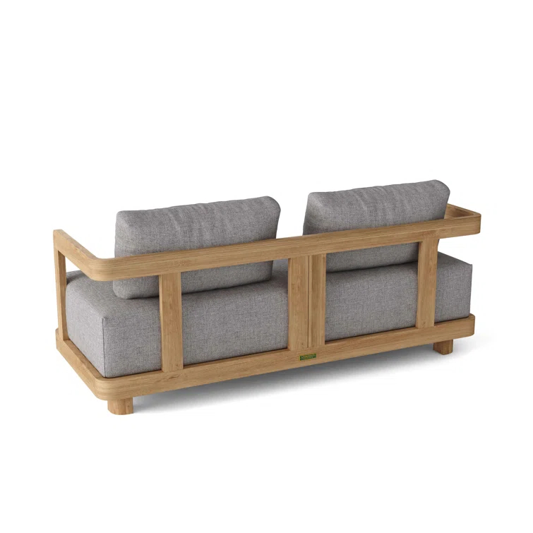 Granada 59'' Teak Outdoor Loveseat with Sunbrella® Cushions