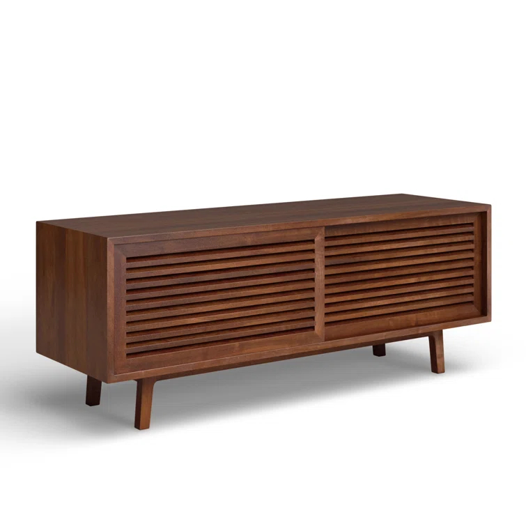 Gallery Solid Walnut Mid Century Modern TV Stand for TVs up to 60"