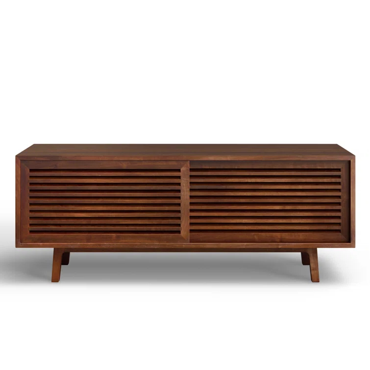 Gallery Solid Walnut Mid Century Modern TV Stand for TVs up to 60"