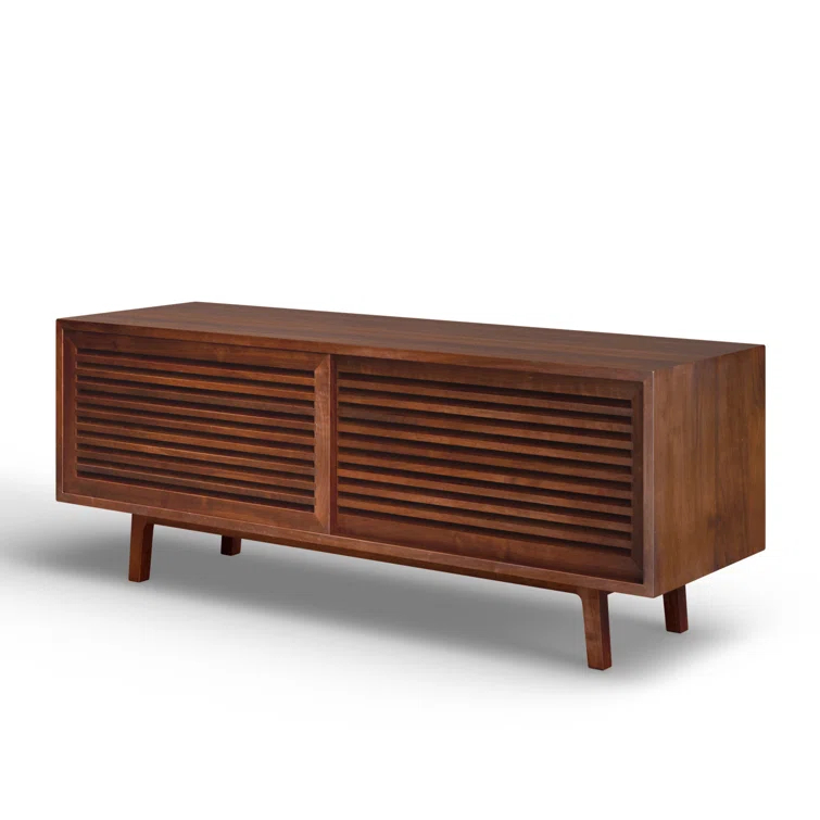 Gallery Solid Walnut Mid Century Modern TV Stand for TVs up to 60"