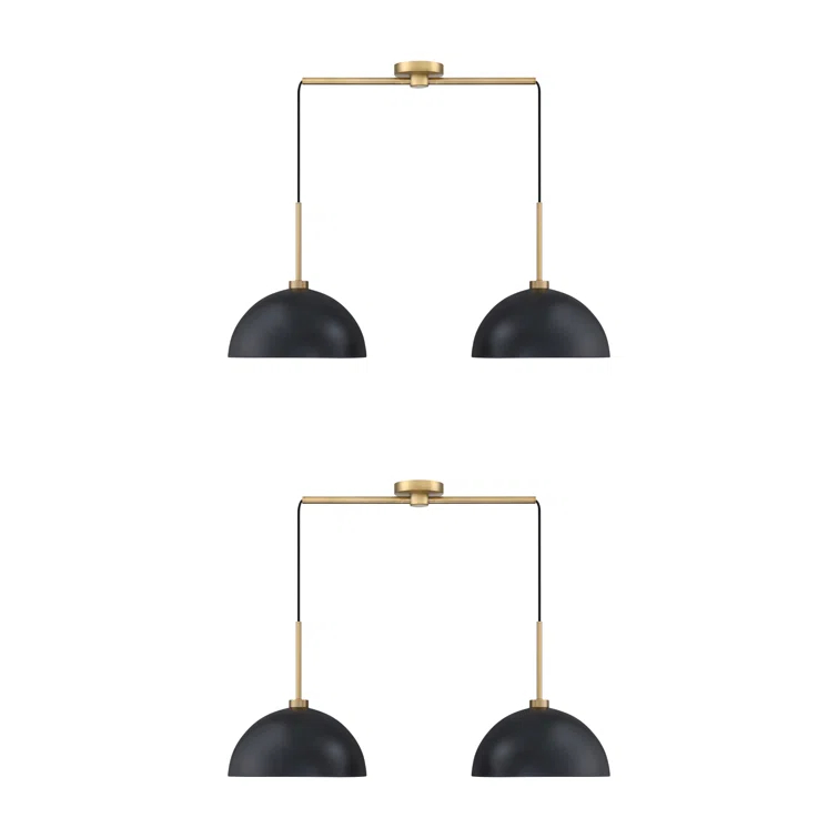 Corbo 2 - Light Kitchen Island Dome Pendant 2-Pack Kitchen Island Drum Pendant Light