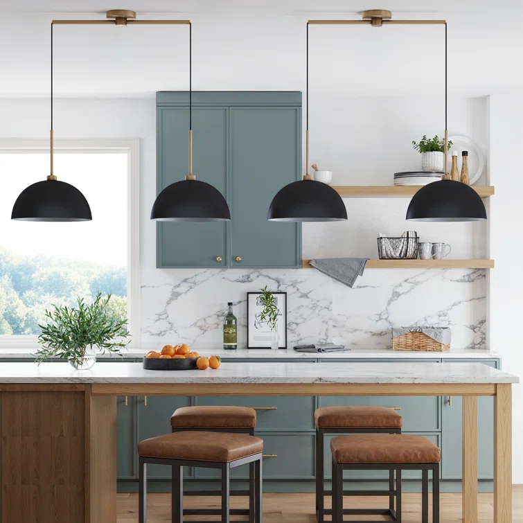 Corbo 2 - Light Kitchen Island Dome Pendant 2-Pack Kitchen Island Drum Pendant Light