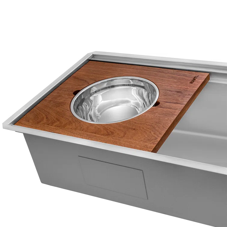 Ruvati 45-inch Stainless Steel Workstation Two-Tiered Ledge Undermount Kitchen Sink