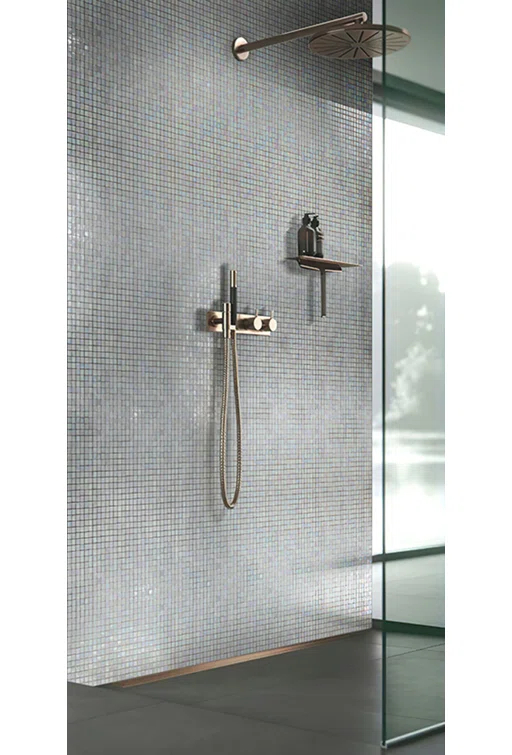 Skosh 0.6" x 0.6" Glass Grid Mosaic Wall & Floor Tile