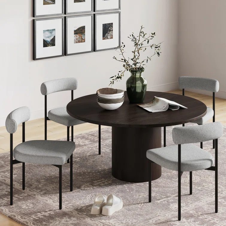 4-Piece Upholstered Metal Stool