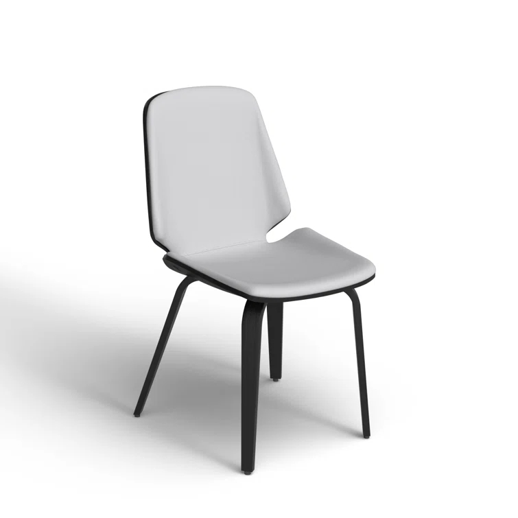 Holly Leatherette Dining Chair with Slightly Curved Seat