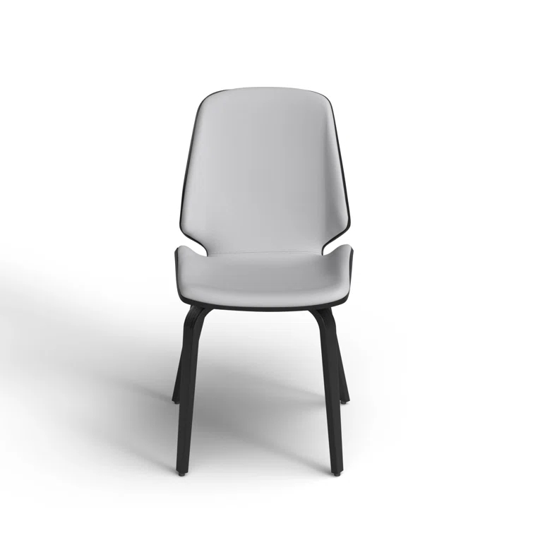 Holly Leatherette Dining Chair with Slightly Curved Seat