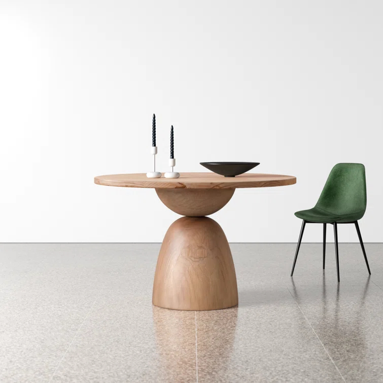 AllModern Saria Reclaimed Pine Round Modern Hourglass Bistro Dining Table & Reviews | AllModern