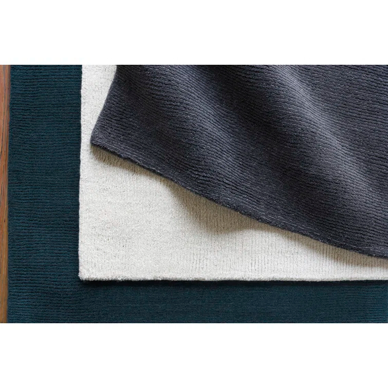 Crowe Wool Dark Blue Performance Area Rug