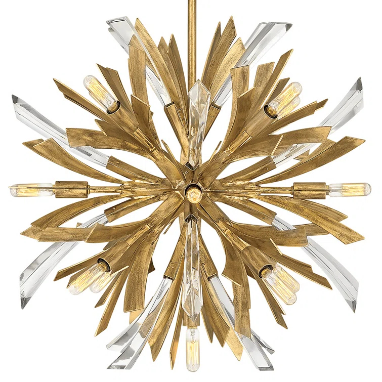Vida 22" Thirteen-Light Modern Orb Hanging Chandelier w/ Crystal Accents