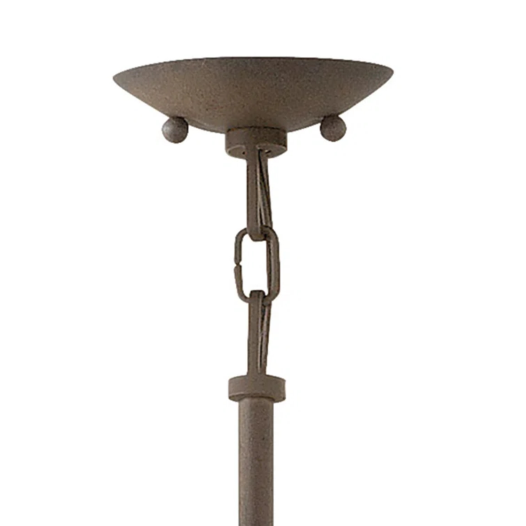 Carson 5-Light Aluminum Outdoor Orb Chandelier with Clear Seedy Glass Shades