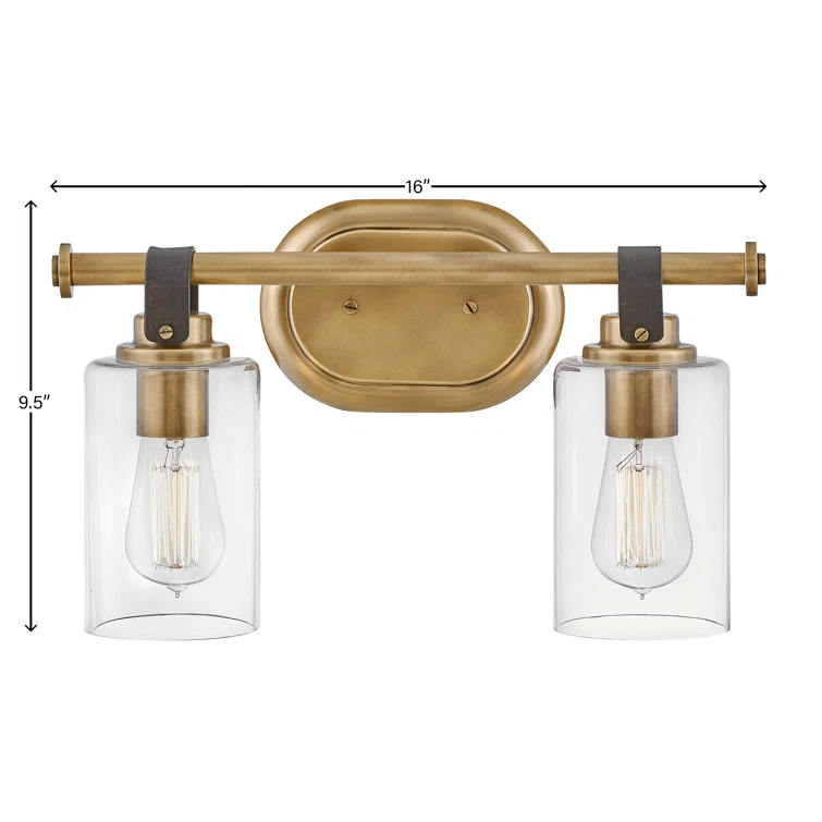 Hinkley Lighting - Two Light Vanity - Halstead - 2 Light Bath Vanity-Heritage