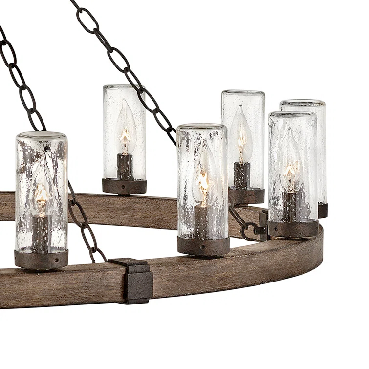 Sawyer 15-Light Single Tier Outdoor Rustic Chandelier