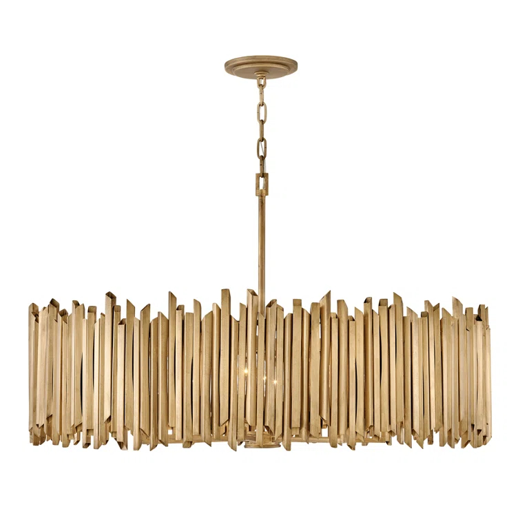 Roca 8-Light Adjustable Hand-Painted Drum Chandelier by Lisa McDennon