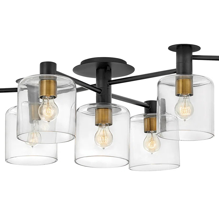 Axel Seven Light Adjustable Semi-Flush Mount Ceiling Light
