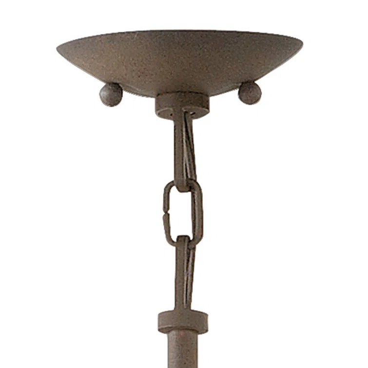 Carson Vintage Iron Globe Outdoor Pendant with Clear Seedy Glass