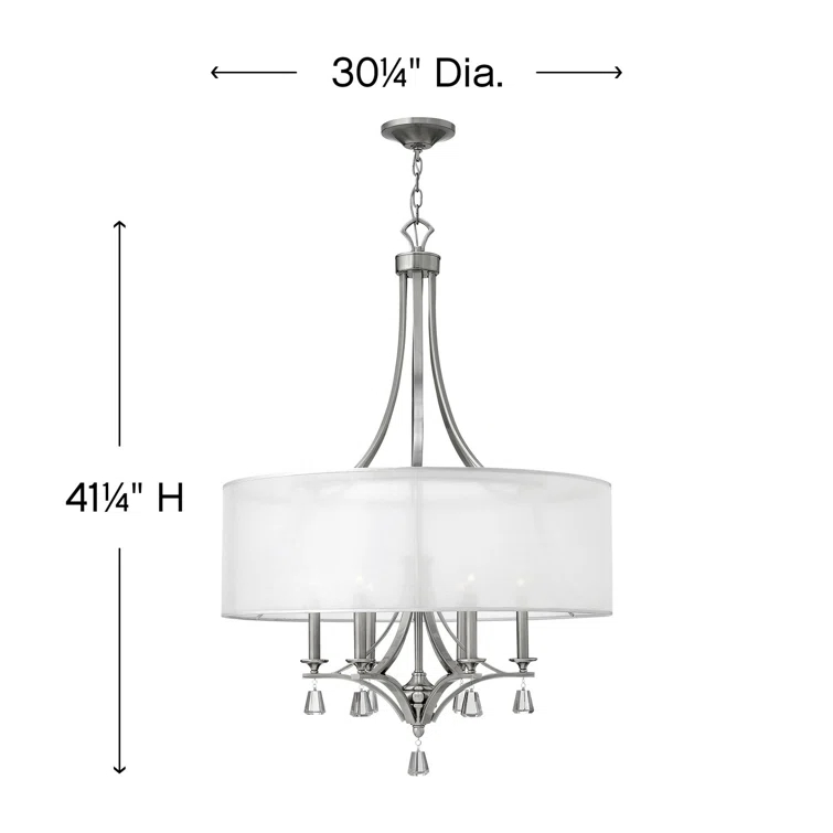 Mime 6 - Light Dimmable Drum Chandelier
