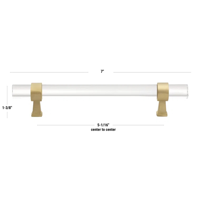 Center to Center Acrylic Bar Pull