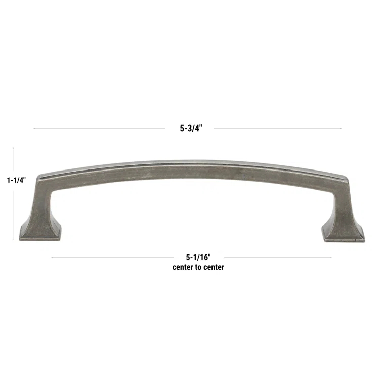 5-1/16" Center to Center Deco Cabinet Base Pull