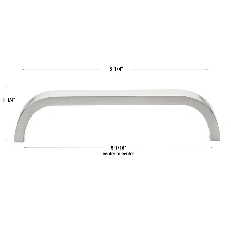 Giana Collection 5-1/16" Center to Center Curved Bar Pull