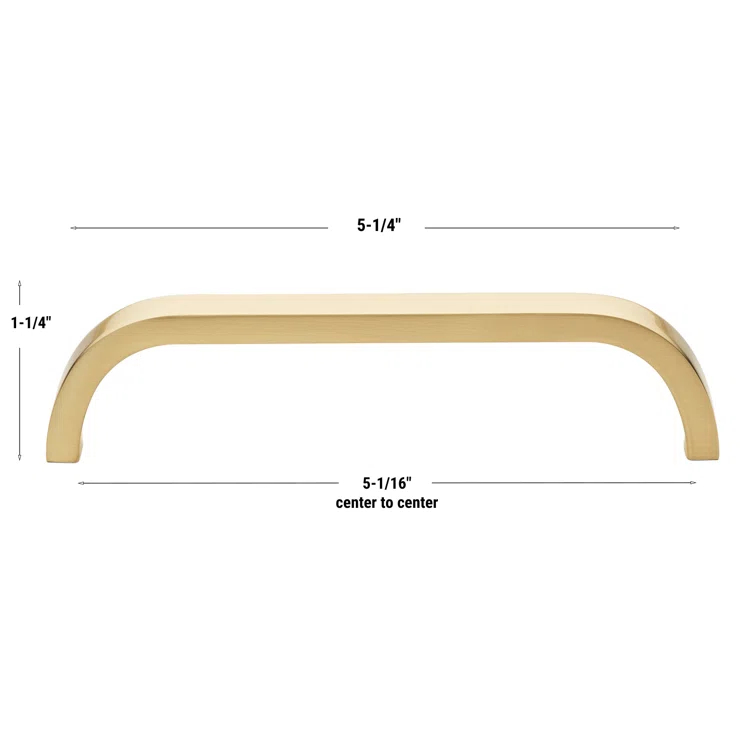 Giana Collection 5-1/16" Center to Center Curved Bar Pull