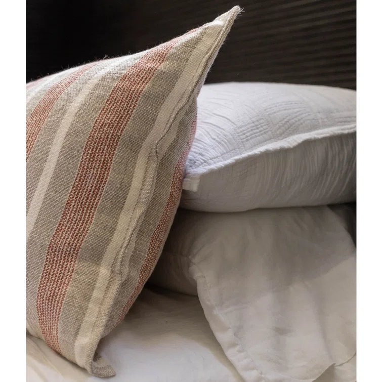 Montecito Striped Linen Throw Pillow