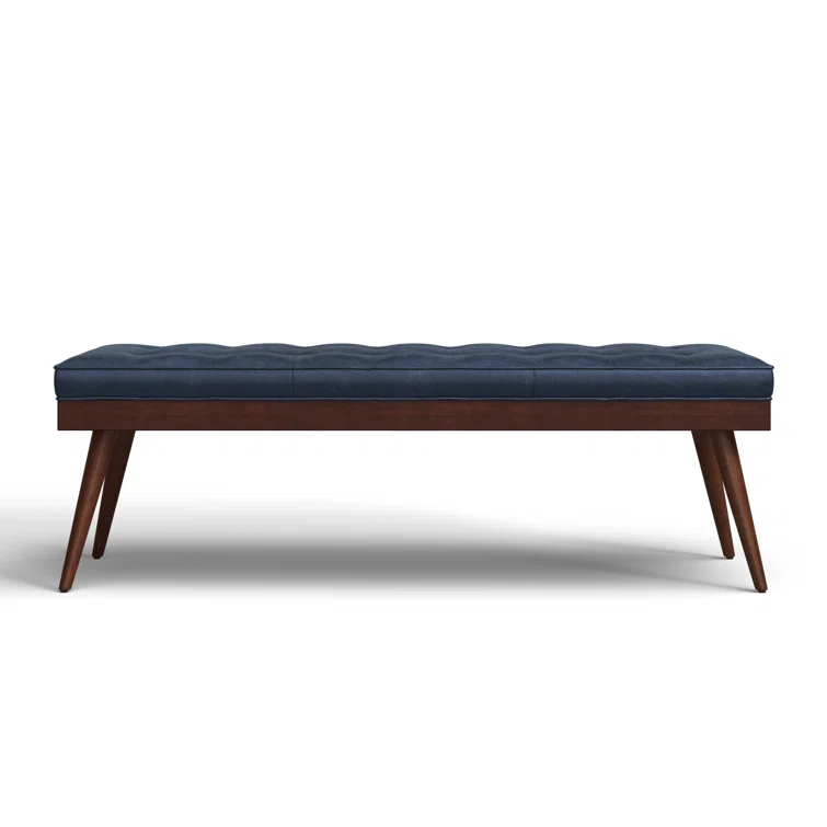 Athan Full-Grain Italian Genuine Leather Bench