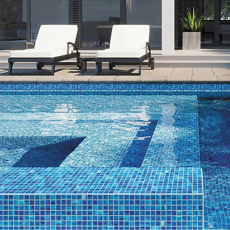 Celestial 0.8" x 0.8" Glass Grid Mosaic Wall & Floor Tile