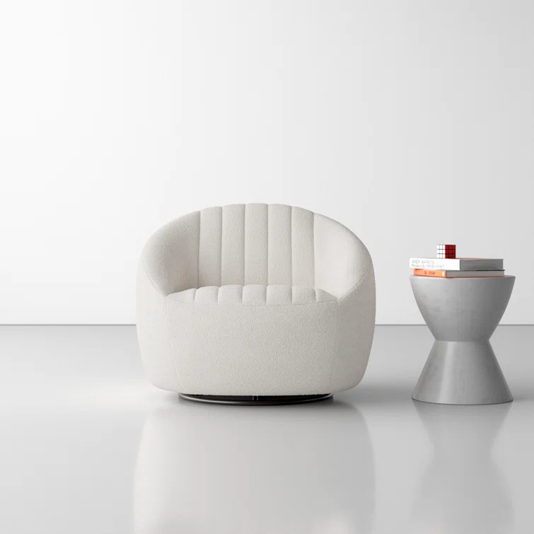 Anita Upholstered Swivel Barrel Chair