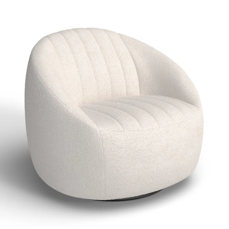 Anita Upholstered Swivel Barrel Chair