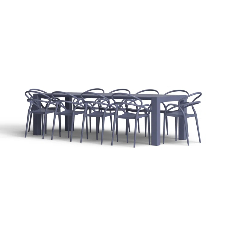 Comet 118'' Rectangular 10 - Person Outdoor Dining Set